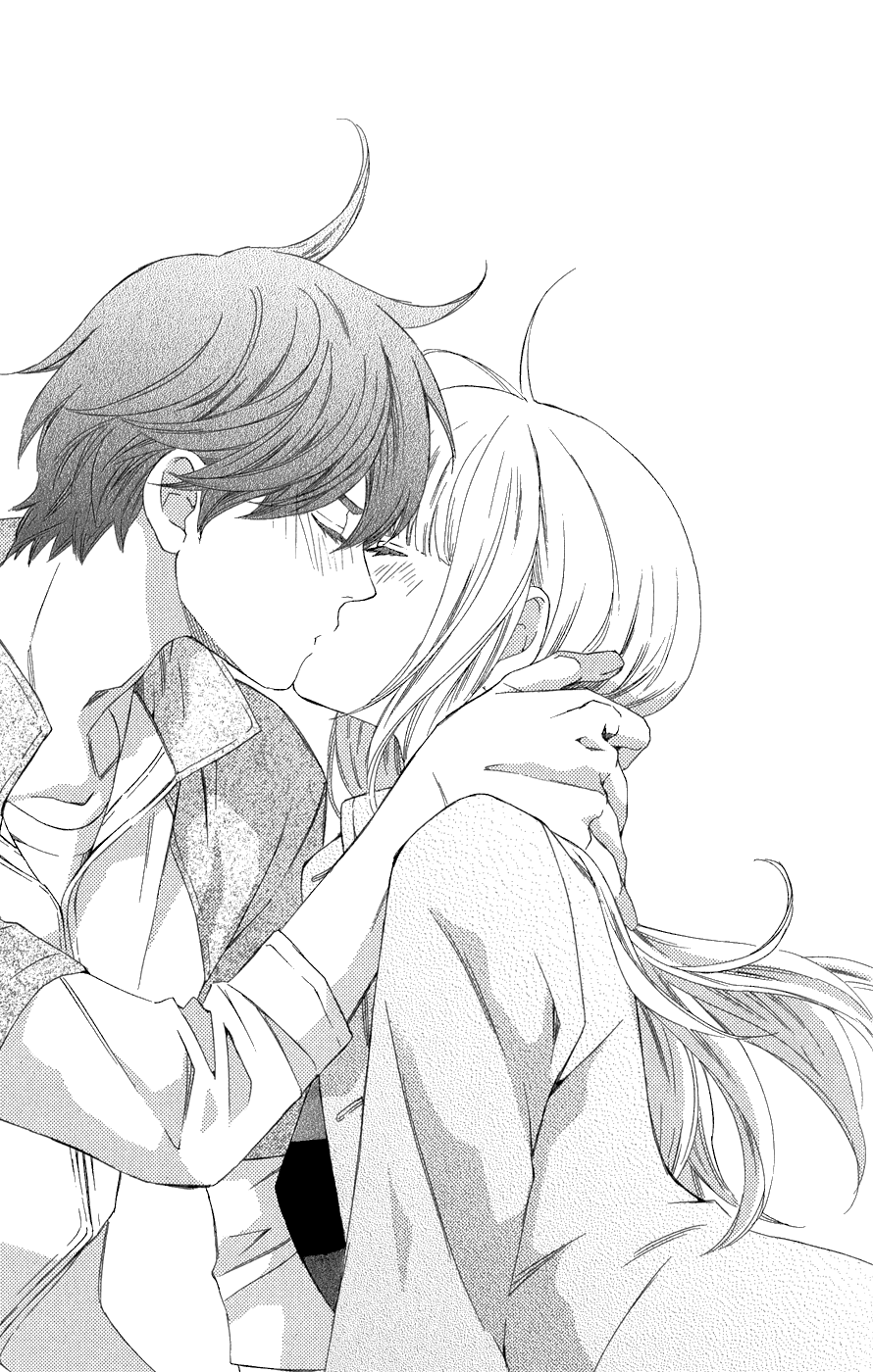 Монохромный поцелуй аниме